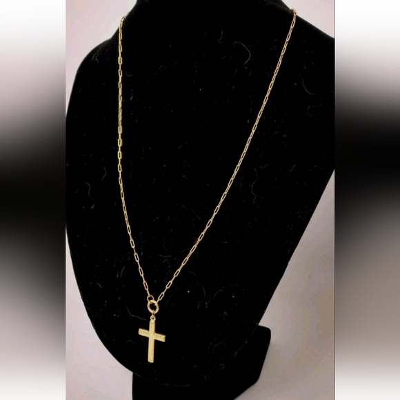 unbranded Jewelry - Stamped 14K GF 1/20 Necklace w/Cross Pendant Religious Jesus